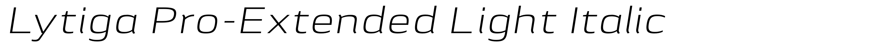 Lytiga Pro-Extended Light Italic